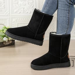 Mid Calf Snow Boots Women Waterproof Warm Platform Boots Large Size Winter Slip On Flat Casual Woman Booties 2026 New Fashion