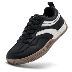 HOBIBEAR Wide Toe Box Sneakers Unisex Artificial Leather Walking Shoes Retro Comfortable Lightweight Non-Slip Lace Up Footwear