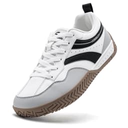 HOBIBEAR Wide Toe Box Sneakers Unisex Artificial Leather Walking Shoes Retro Comfortable Lightweight Non-Slip Lace Up Footwear