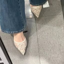 2026 Spring/Summer New Women's Shoes Champagne Chinese Embroidery Mesh Pearl Pointed High Heels Thin Heels Baotou