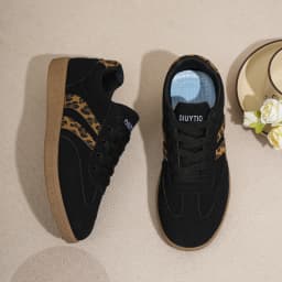 2026 Summer Leopard Print Striped Women's Shoes Size 35-44 Fashion Couple Thick-Soled New Trendy Student Running Outdoor Sports Casual Shoes