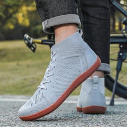 Mid-Top Barefoot Shoes Unisex Wide Toe Box Trail Running Sneakes Mens Womens Zero Drop Lace Up Outdoor Walking Non-Slip Boots