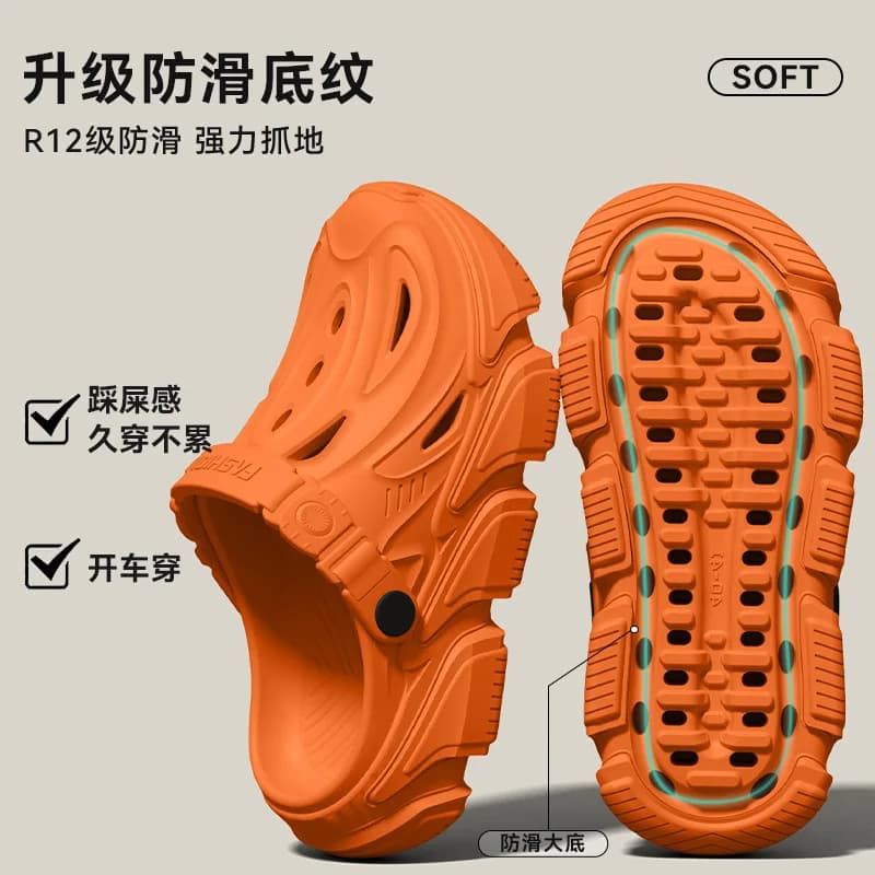 Anti Slip Hole Shoes for Men, 2026 New Style for Summer Outdoor Wear Driving Outdoors Beach Fishing River Wading Sandals for Men