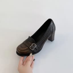 Vintage Thick Heel Women Mary Jane Shoes Ladies Concise Slip On Pumps Spring Autumn Women's Party Dress Shoes