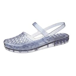 Women Hollow Jelly Sandals PVC Closed Toe Ankle Strap Flat Plastic Shoes Waterproof Non Slip Summer Beach Shower Casual Sandals