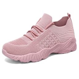 Women Breathable Flying Weave Sneakers Lightweight Soft Sole Elderly Mom Walking Shoes Summer Mesh Non Slip Casual Sports Shoes