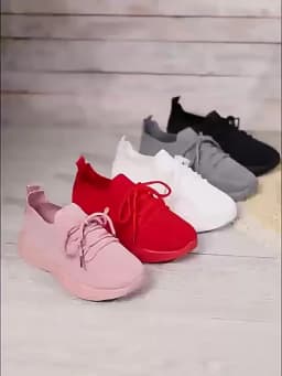 Women Breathable Flying Weave Sneakers Lightweight Soft Sole Elderly Mom Walking Shoes Summer Mesh Non Slip Casual Sports Shoes
