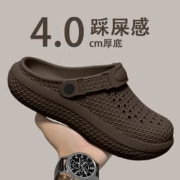 Men Soft Cloud Feel 4cm Chunky Platform Clogs Honeycomb EVA Breathable Hole Slippers Non-slip Casual Outdoor Garden Shoes