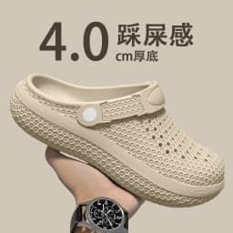 Men Soft Cloud Feel 4cm Chunky Platform Clogs Honeycomb EVA Breathable Hole Slippers Non-slip Casual Outdoor Garden Shoes