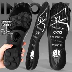 【Xxin】Spring Silicone Gel Shoe Insole Pad Elastic Sport Shoes Cushioning Insoles For Basketball Size35-46