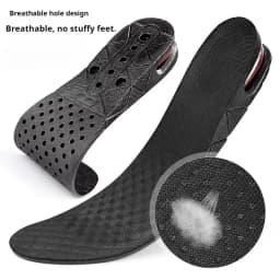Multi-Level Height Lift Insoles, 3-9cm Air Cushion Shock Absorbing Inserts, Invisible Elevator Pads for Men & Women 1Pair/2Pairs