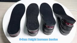 Multi-Level Height Lift Insoles, 3-9cm Air Cushion Shock Absorbing Inserts, Invisible Elevator Pads for Men & Women 1Pair/2Pairs