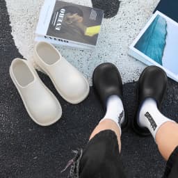 EVA New Slip-On Chef Shoes Men and Women General Casual Big Head Shoes lightweight Thick Soles All Wear Rain Shoes