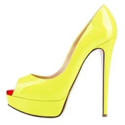 Women Stilettos Sexy Pumps 14cm Extremely Platform Peep Toe High Heels Patent Leather Party Nighclub Dress Red Wedding Shoes