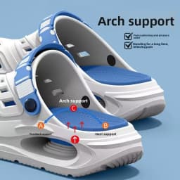Men's Clogs Shoes Lightweight EVA Slippers Summer New Style, Non Slip Thick Sole Foot Arch Support, Outdoor Driving Cool Shoes