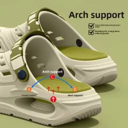 Men's Clogs Shoes Lightweight EVA Slippers Summer New Style, Non Slip Thick Sole Foot Arch Support, Outdoor Driving Cool Shoes