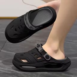 Men's Clogs Shoes Lightweight EVA Slippers Summer New Style, Non Slip Thick Sole Foot Arch Support, Outdoor Driving Cool Shoes