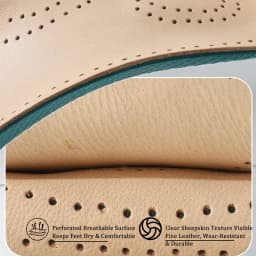 1pair Sheepskin Insoles Genuine Leather Odor-Free Sweat Absorption, High Rebound Cushion Inserts for Men Women Shock Absorption