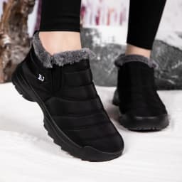 Men's snow boots, winter warm shoes, fuzzy-lined windproof hiking boots, winter insulated shoes, fuzzy-lined windproof hiking boots