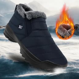 Men's snow boots, winter warm shoes, fuzzy-lined windproof hiking boots, winter insulated shoes, fuzzy-lined windproof hiking boots