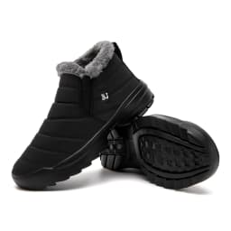 Men's snow boots, winter warm shoes, fuzzy-lined windproof hiking boots, winter insulated shoes, fuzzy-lined windproof hiking boots