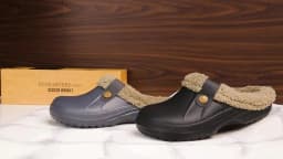 New Men Waterproof Slippers Women Men Fur Clogs Slippers Winter Men Garden Shoes Outdoor Antiskid Mules Indoor Soft House Shoes