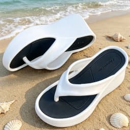 Women's Clip Toe Wedge Flip Flops 2024 Summer Chunky Platform Beach Sandals Woman Thick Sole High Heeled Eva Slippers Slides