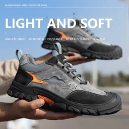 Anti-smash Puncture Proof Functional Shoes Safety Shoes Men Steel Toe Safety Mining Boots Wear-Resistant Construction Work Shoes