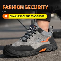 Anti-smash Puncture Proof Functional Shoes Safety Shoes Men Steel Toe Safety Mining Boots Wear-Resistant Construction Work Shoes