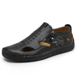 New Summer Breathable Men Sandals Fashion Roman Sandals Handmade Leather Men Casual Shoes Platform Outdoor Men's Beach Sandals