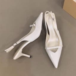 Spring New Baotou Sandals Women's Fashion Pointed Head Shallow Mouth Butterfly Knot Anti-slip Wear-resistant High Heels