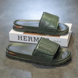 Unisex White Camo Velcro Slide Sandals Air Cushion Thick Lug Sole Adjustable Strap Non Slip Outdoor Beach Casual Slippers
