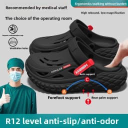 Operating Room Hole Shoes Men's 2026 Summer New Non-Slip Deodorant Arch Support Cool Slippers Men