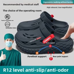 Operating Room Hole Shoes Men's 2026 Summer New Non-Slip Deodorant Arch Support Cool Slippers Men