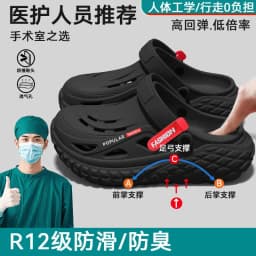 Operating Room Hole Shoes Men's 2026 Summer New Non-Slip Deodorant Arch Support Cool Slippers Men