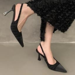 New Fashionable Comfortable Elegant Sexy Small Toe Stiletto High Heels French High Heels Baotou Back Hollow Sandals Women