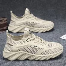 2026 Men's Sports Shoes Breathable Air Mesh Casual Style Summer Shoes PVC Outsole Round Toe Low Cut Comfortable Running Shoes