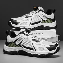 Men's Summer Breathable Casual Sneakers Soft Sole Non-Slip Outdoor Running Shoes Lightweight Sports Sneakers with Rotating Shoel