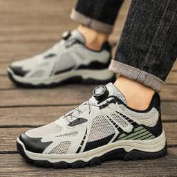 Men's Summer Breathable Casual Sneakers Soft Sole Non-Slip Outdoor Running Shoes Lightweight Sports Sneakers with Rotating Shoel