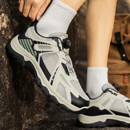 Men's Summer Breathable Casual Sneakers Soft Sole Non-Slip Outdoor Running Shoes Lightweight Sports Sneakers with Rotating Shoel