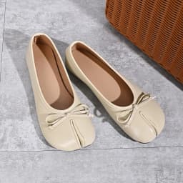 Soft Split Toe Tabi Ballet Flats Women Bowknot Leather Round Toe Ballerina Shoes Low Heel Slip On Loafers Casual Moccasins 2026