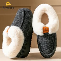 Platform Slippers Women Wedge Memory Foam TPR Non Slip Sole Warm Fuzzy Winter Durable Bedroom Shoes Cozy Comfort