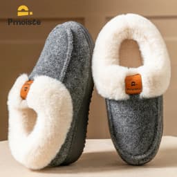 Platform Slippers Women Wedge Memory Foam TPR Non Slip Sole Warm Fuzzy Winter Durable Bedroom Shoes Cozy Comfort