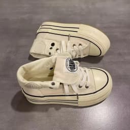 New Women High Top Canvas Board Shoes Outer Flanged Sneakers Dual Purpose Short Boots Thick Outsole Height Increased Lace Up