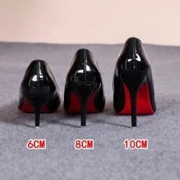 Sexy Red Bottom Women High Heels Classic Ladies Pumps Autumn Leather Dress Heel Shoes for Women Banquet Wedding High Heels