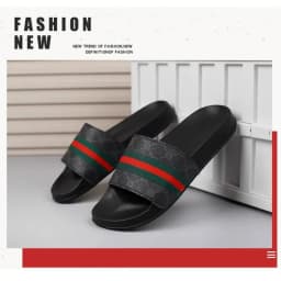 Plus Size Men's One Strap Slides, Fashion Outdoor Wear, Soft Bottom Non Slip Comfortable Casual Slippers