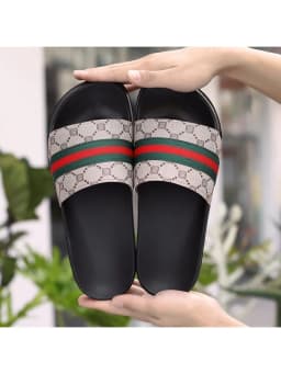 Plus Size Men's One Strap Slides, Fashion Outdoor Wear, Soft Bottom Non Slip Comfortable Casual Slippers