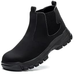 Rotating Button Work Shoes for Men Anti Puncture Protective Boots Sneakers Waterproof Work Safety Shoes Non Slip Steel Toe Shoes