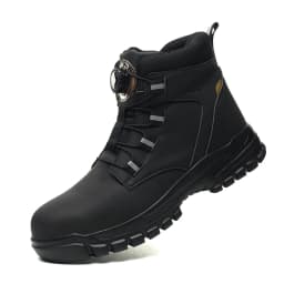 Rotating Button Work Shoes for Men Anti Puncture Protective Boots Sneakers Waterproof Work Safety Shoes Non Slip Steel Toe Shoes