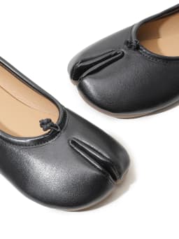 Spring Women's Split Toe Ballet Flats Soft PU Slip On Loafers Comfortable Casual Walking Shallow Mouth Daily Shoes for Ladies
